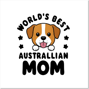 Mini Australian Shepherd Gifts World's Best Aussie Mom Posters and Art